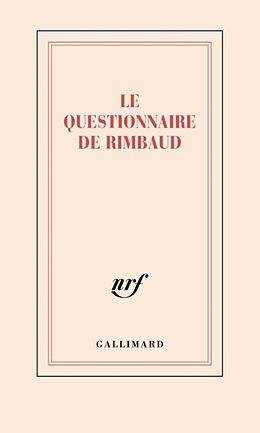 Broché Le questionnaire de Rimbaud : carnet d'inspiration ligné de 