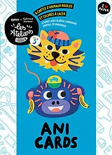 Broschiert Ani cards : 6 cartes d'animaux rigolos et colorés à lacer. Ani cards : 6 funny and colorful cardboard animals to embr... von 