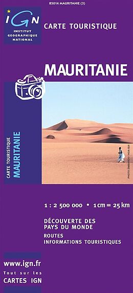 Carte (de géographie) pliée Mauritanie 2500000 de 85014