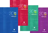 CLAIREFONTAINE Schüleragenda When 21, dunkelblau, pink, rot und blau, Jahrgang 2026 von
