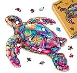 Figured'Art WP-FA1021 - Holzpuzzle Erwachsene - Meeresschildkröte, 200 Teile, 32x31,8 cm Spiel