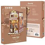 Figured'Art M2411 - DIY Book Nook, Coffee Shop, Kaffeehaus, Puzzle, 62 Teile, Miniatur-Diorama Spiel