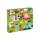 Puzzle die Tiere auf der Farm Spiel