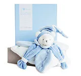 Schmusetuch Bär, blau 24cm Spiel