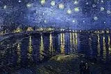 Figured'Art DP-630-Y - Diamond Painting, Van Gogh Sternennacht über der Rhone, Leinwand-Keilrahmen 40x50cm, Diamond Painting Set Spiel