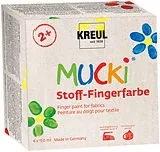 MUCKI Stoff-Fingerfarbe 4er Set 150 ml Spiel