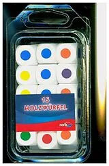 15 Farbwürfel aus Holz (Spiel-Zubehör) Spiel
