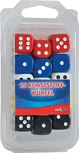 15 bunte Kunststoffwürfel (Spiel-Zubehör) Spiel