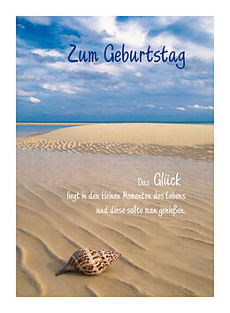 Zum Geburtstag Muschel A4 Karte Glückwunschkarten online kaufen Ex