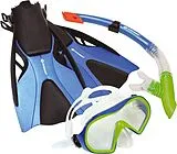 Schildkröt 940002 - Cayman Schnorchelset, Brille, Schnorchel, Flossen Gr. 43-47 Spiel