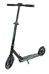 Schildkroet 510001 - City Scooter STREET MASTER, ALU-Roller, 200mm Räder, Schwarz/Grün Spiel