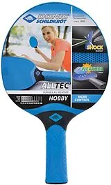 Donic-Schildkröt 733014 - Tischtennis-Schläger ALLTEC HOBBY, Kunststoffschläger, Wetterfest Spiel