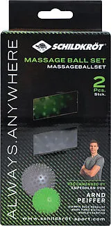 Schildkröt 960054 - Fitness Noppen-, Massage und Igelball Set, limegreen-anthrazit Spiel