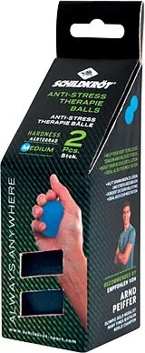 Schildkröt 960124 - Fitness, Anti Stress Therapie Bälle, Medium 2er Pack, blau, Gelbälle, Handpressbälle, Griffkrafttrainingsbälle, Griffbälle, Fingertrainer Set, Spiel