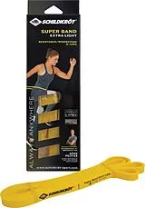 Schildkröt 960225 - Super Band Extra Light, Premium Widerstandsband mit 6-12kg Widerstand, 13mm Breite, Gelb, Fitnessband Spiel