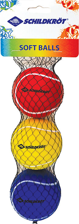 Schildkröt 970046 - Schildkröt Soft Bälle, 3er Set (gelb, rot, blau), 7cm Spiel