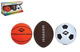 Schildkröt 970165 - Mini Balls Set 3in1 (Fußball/Football/Basketball), ß 11cm/50 g) Spiel