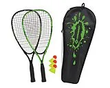 Schildkröt 970906 - Speedbadminton Set mit 3er Dose Bälle, 2-Player Set, Federball Set, Badminton-Set Spiel