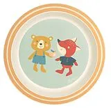 sigikid 25360 - Kinderteller Bär & Fuchs aus der Serie: 4 Freunde, Geschirr für Kinder Spiel