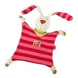 sigikid 40594 - Schnuffeltuch Hase pink gestreift Classic Spiel