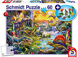 Dinosaurier. Puzzle 60 Teile, mit Add-on (Dinosaurier-Figuren-Set) Spiel
