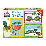 Raupe-Kokon-Schmetterling, 3x24 Teile (Puzzle) Spiel