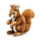 Steiff 045141 - Niki Eichhörnchen, aufwartend, Webpelz, 21 cm Spiel