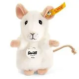 Steiff 056215 - Pilla Maus, aufwartend, weiß, Webpelz, 10 cm Spiel
