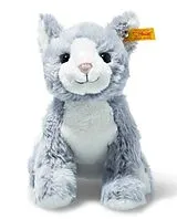 Steiff 067051 - Cassie Katze, sitzend, eisblau/weiss, Plüsch, 26 cm Spiel