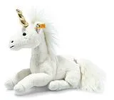Steiff 067679 - Unica Schlenker-Einhorn, liegend, weiß, Plüsch, 27 cm Spiel