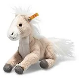 Steiff 074349 - Gola Schlenker-Pferd, liegend, beige/weiß, Plüsch, 18 cm Spiel