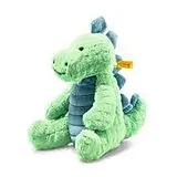 Steiff 087813 - Soft Cuddly Friends Spott Stegosaurus, Dino, grün/petrol, 28 cm Spiel