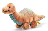 Steiff 087837 - Bronko Brontosaurus, stehend, orange/petrol, Dino, Plüsch, 28 cm Spiel