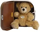Steiff 111471 - Fynn Teddybär im Koffer, beige 28cm Spiel