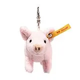 Steiff 112652 - Anhänger Glücksbringer Schwein, rosa, Plüsch-Schlüsselanhänger, 9 cm Spiel