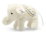 Steiff 241147 - Elefäntle mit Rassel, Plüsch, weiß, 10 cm Spiel
