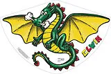 Drachen Elwin Drache, 92x62cm GÜNTH Spiel