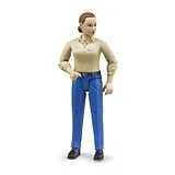 bworld Frau, heller Hauttyp, blaue Hose Spiel