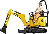bworld JCB Mikrobagger 8010CTS und Figur Spiel