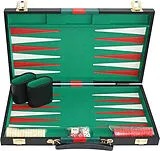 Backgammon Koffer schwarz Spiel