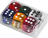 Würfel transparent, 6 Stück Spiel