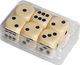 Würfel elfenbein, 6 Stück Spiel