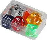 Würfel mehrseitig transpa- Spiel