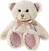Heunec 134058 - BÄR PEARLIE 'Creamie' mit Ros -Schleife klein, 18 cm Spiel