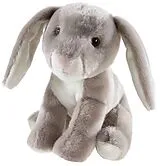 Heunec 260078 - Bottle 2 Buddy Hase grau, Stofftier, Plüschtier, 15 cm Spiel