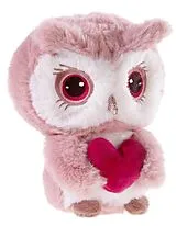 Heunec 325166 - Eule mit Herz, rosa, Plüsch, 15 cm, Tierfigur, Young&Trendy Spiel