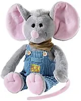 Heunec 335172 - Maus, Latzhosen Gang, Stofftier, Plüschtier, 35cm Spiel