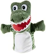 Heunec 395770 - Handpuppe Krokodil, Handspielpuppe, Stoffpuppe, Tierfigur, ca. 24 cm Spiel