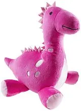 Heunec 457355 - Dinosaurier, pink, liegend, Stofftier, Plüschtier, 25 cm Spiel