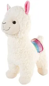 Heunec 903975 - Lama stehend, XL 60 cm, mehrfarbig, Plüschtier, Kuscheltier Spiel
